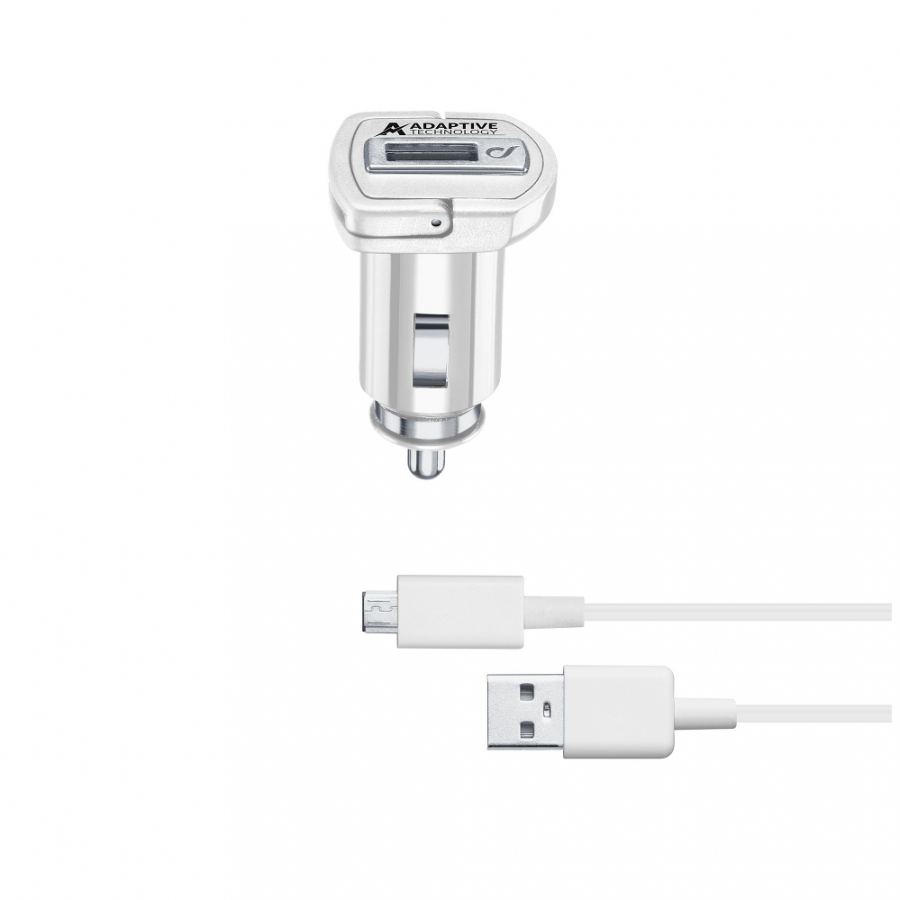 Cellular Line 304118 Adaptive Fast Car Charger Kit Samsung 15W Λευκό (CBRSMKIT15WMUSBW)
