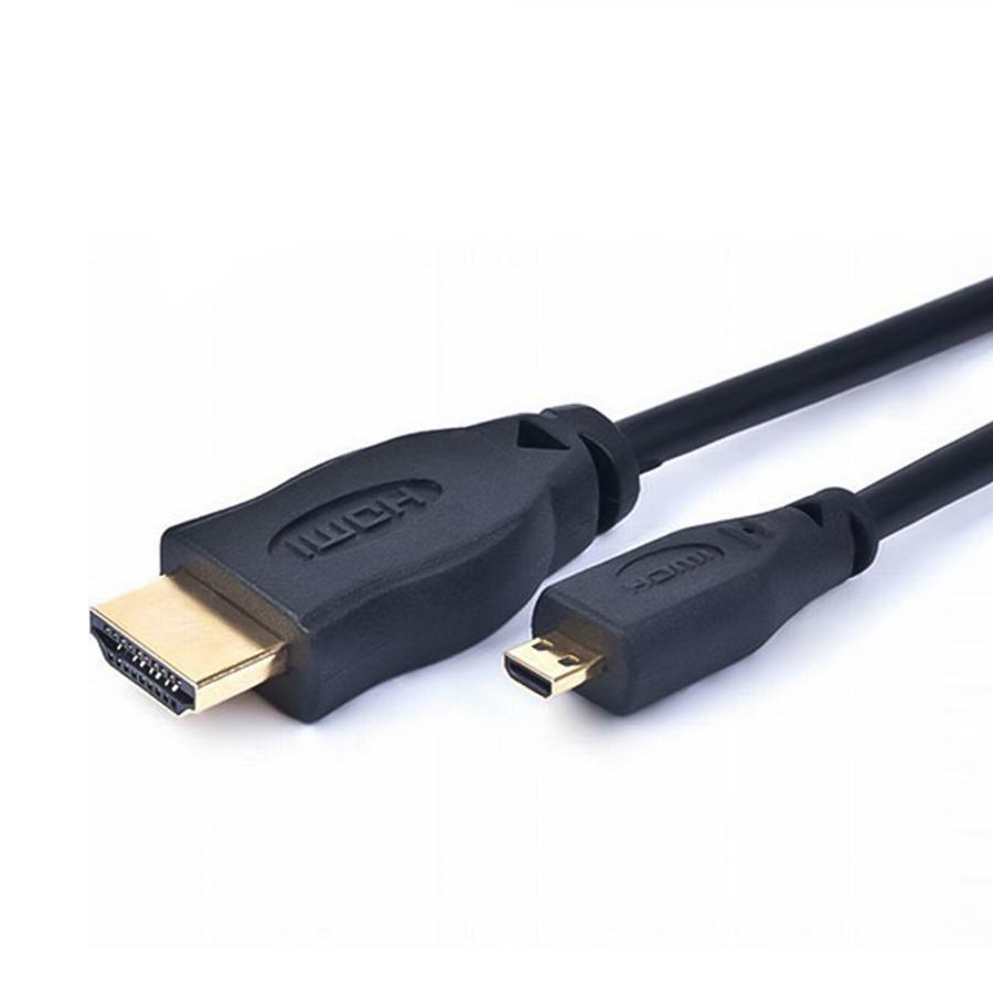 CABLEXPERT HDMI MALE TO MICRO D-MALE BLACK CABLE WITH GOLD-PLATED CONNECTORS 3M