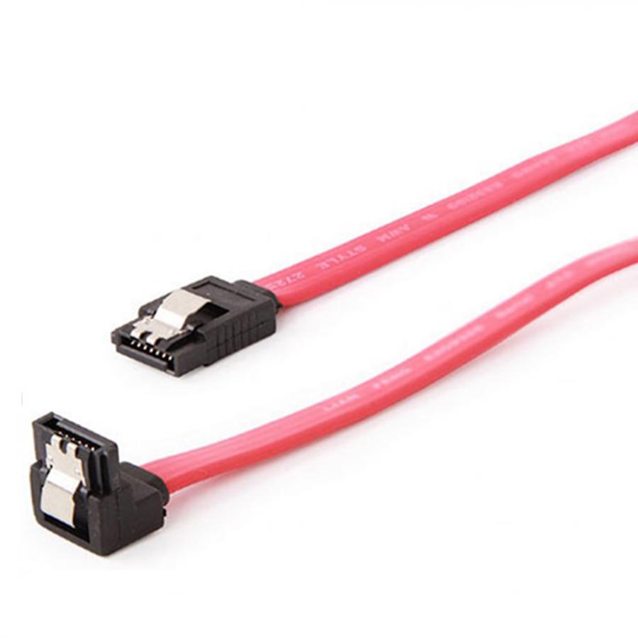 CABLEXPERT SERIAL ATA III 10CM DATA CABLE WITH 90 DEGREE BENT CONNECTOR METAL CLIPS BULK