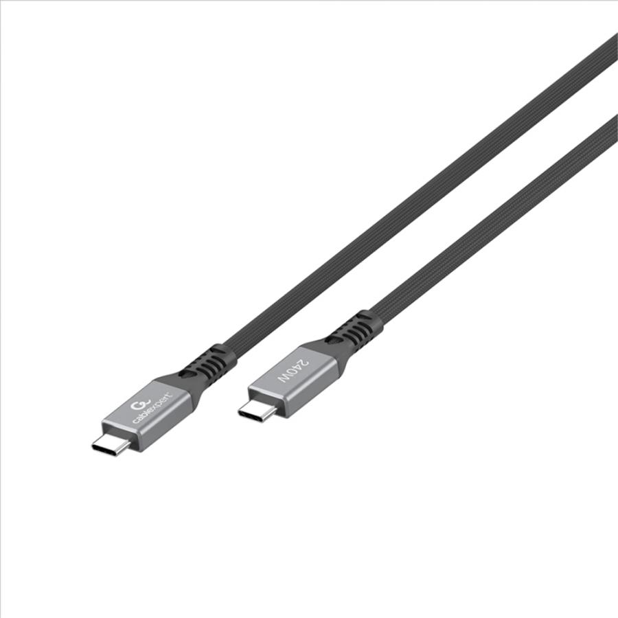 CABLEXPERT PREMIUM USB 4 TYPE-C CHARGING & DATA CABLE 40 Gbps 240W 0.3M