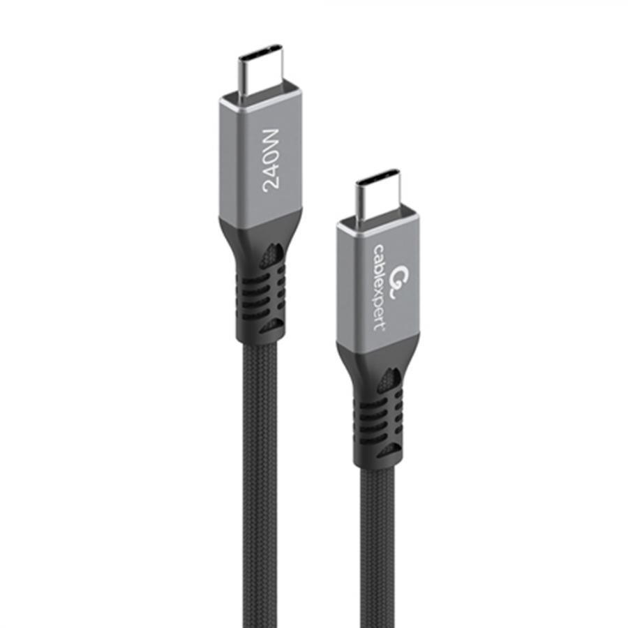 CABLEXPERT PREMIUM USB 4 TYPE-C CHARGING & DATA CABLE 40 Gbps 240W 0.3M