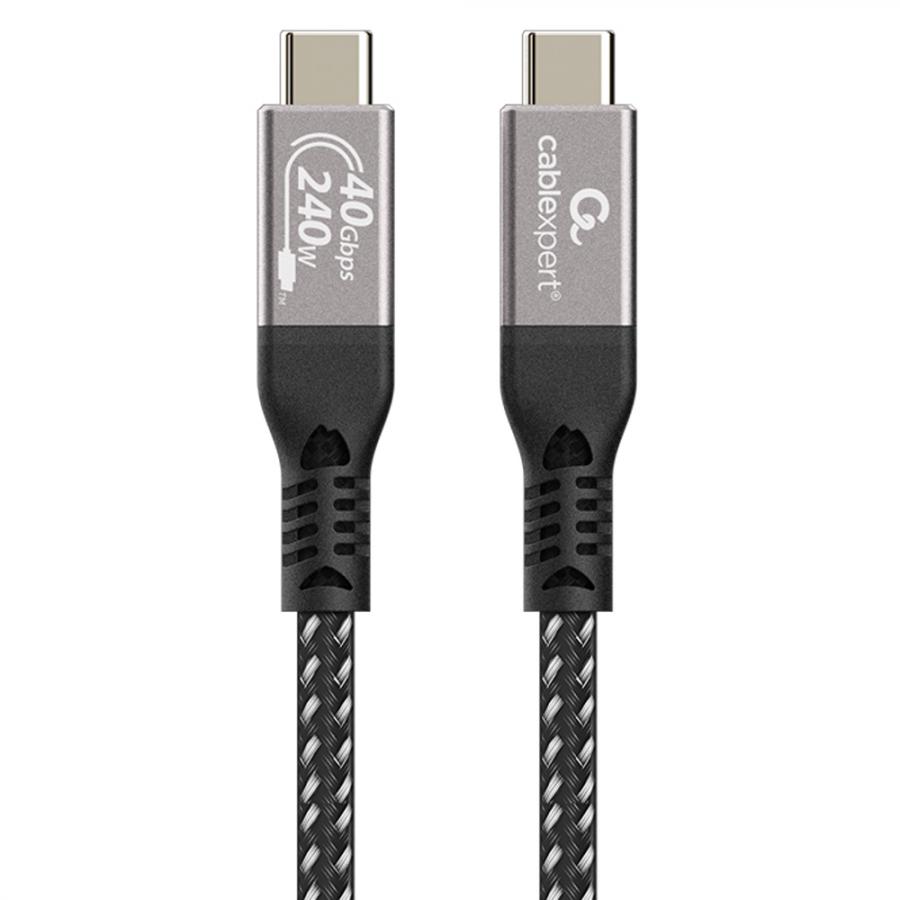 CABLEXPERT PREMIUM USB 4 TYPE-C CHARGING & DATA CABLE 40 Gbps 240W 0.5M
