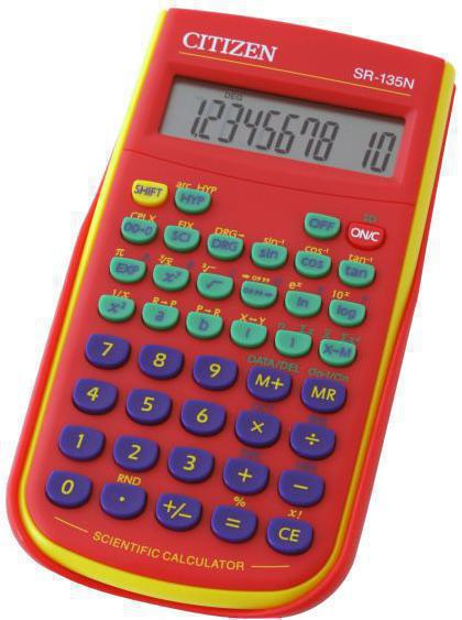 CITIZEN SR135NORCFS DESKTOP CALCULATOR (ORANGE)