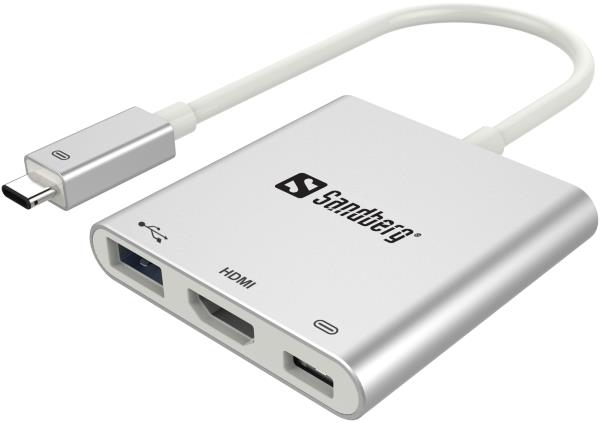 SANDBERG USB-C MINI DOCK HDMI+USB (136-00)