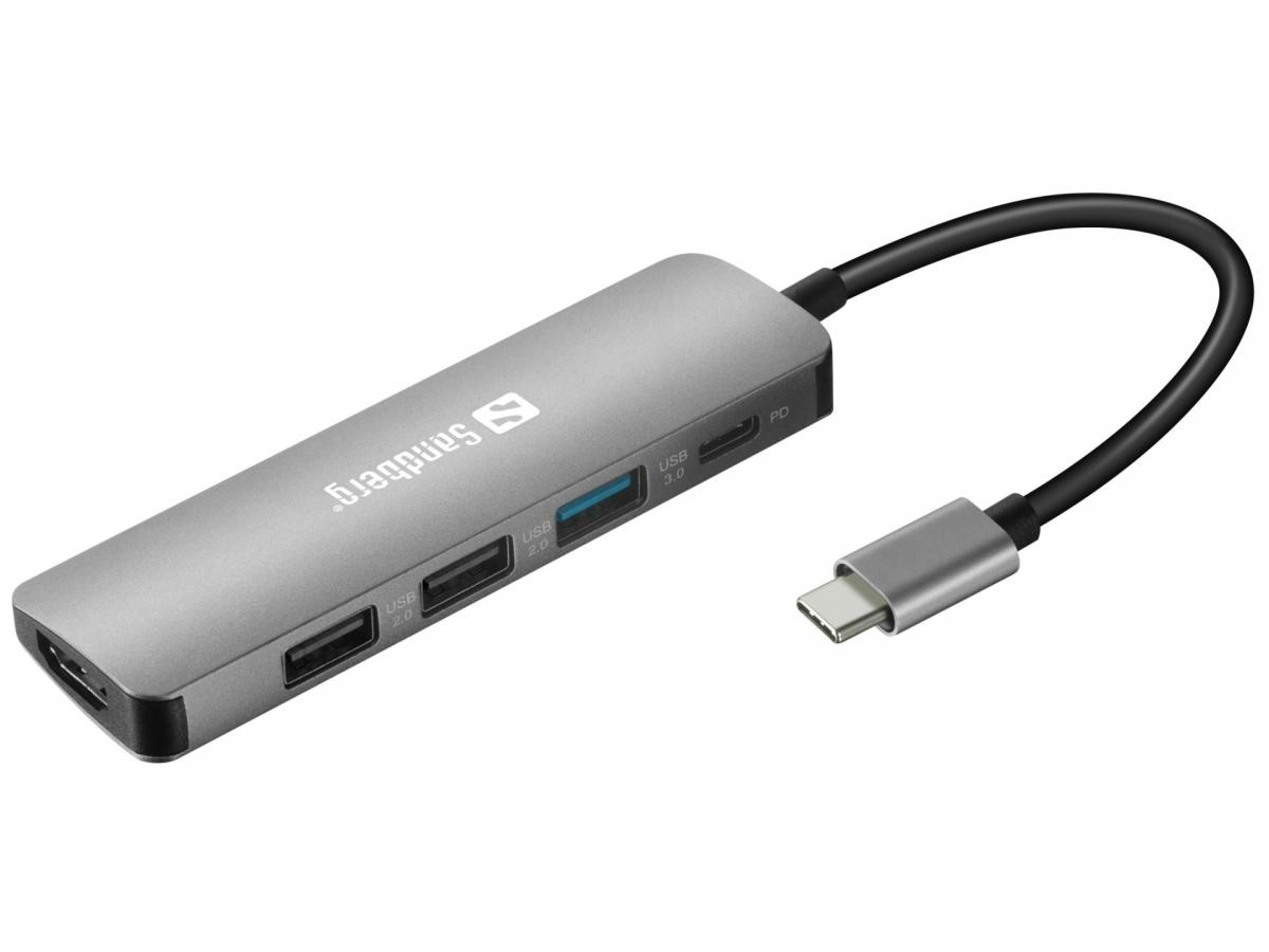 SANDBERG USB-C DOCK HDMI+3XUSB+PD 100W ( 136-32 )