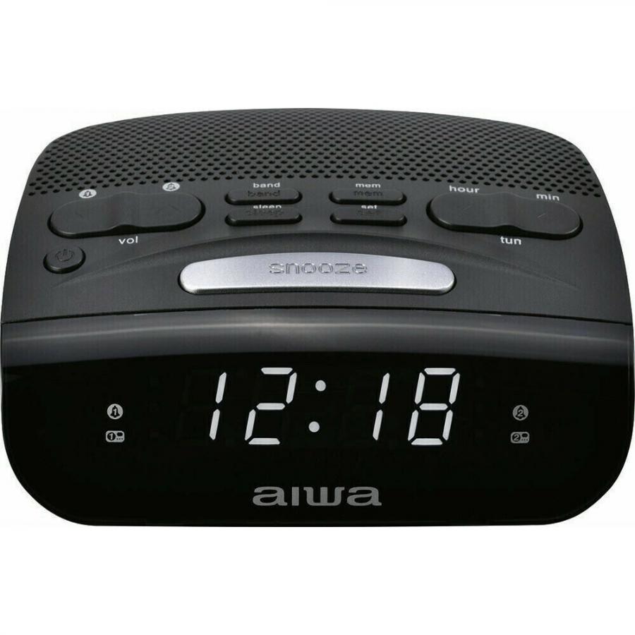AIWA ALARM CLOCK WITH RADIO AM/FM BLACK