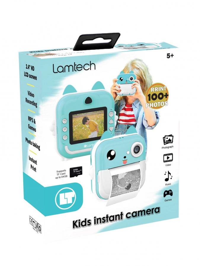 LAMTECH BLUETOOTH KID INSTANT CAMERA WHITE/GREEN