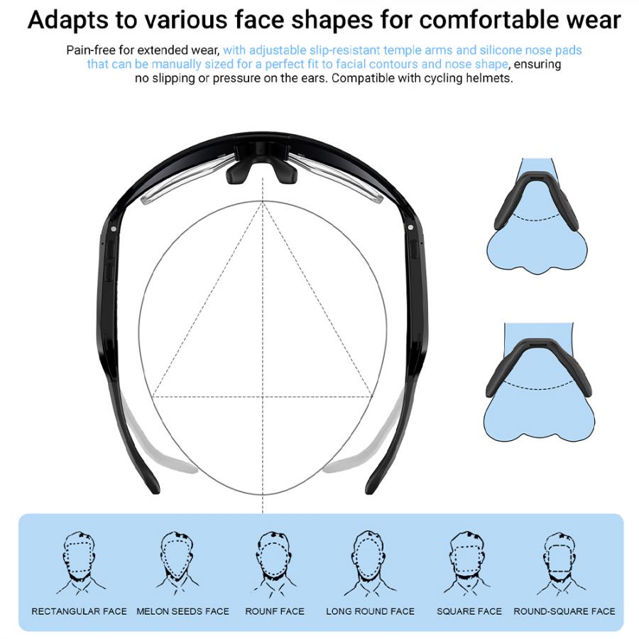 BLACKVIEW BT6.0 CYCLING SMART GLASSES UV400 PROTECTION IP54 BLACK