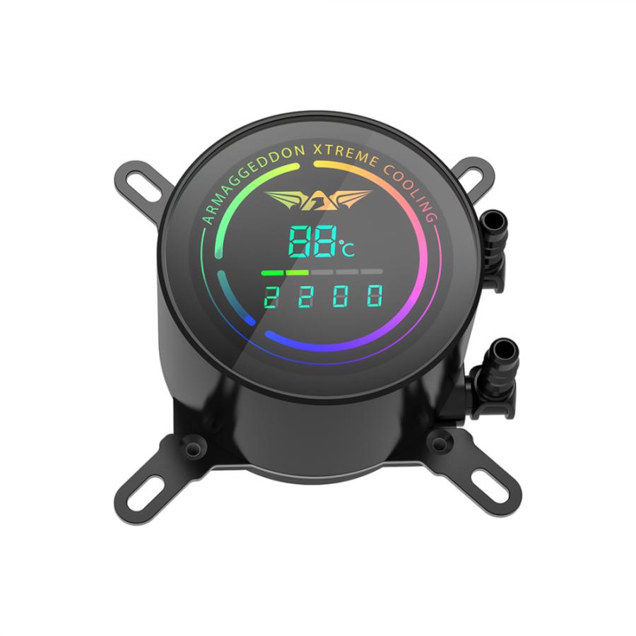 ARMAGGEDDON UNIQUE TRIPLE CPU COOLING FAN 9 BLADE DEEP FREEZE ADV A360 ARGB BLACK