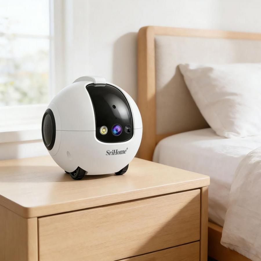 SRIHOME PET COMPANION ROBOT CAMERA 4MP HD RESOLUTION WHITE