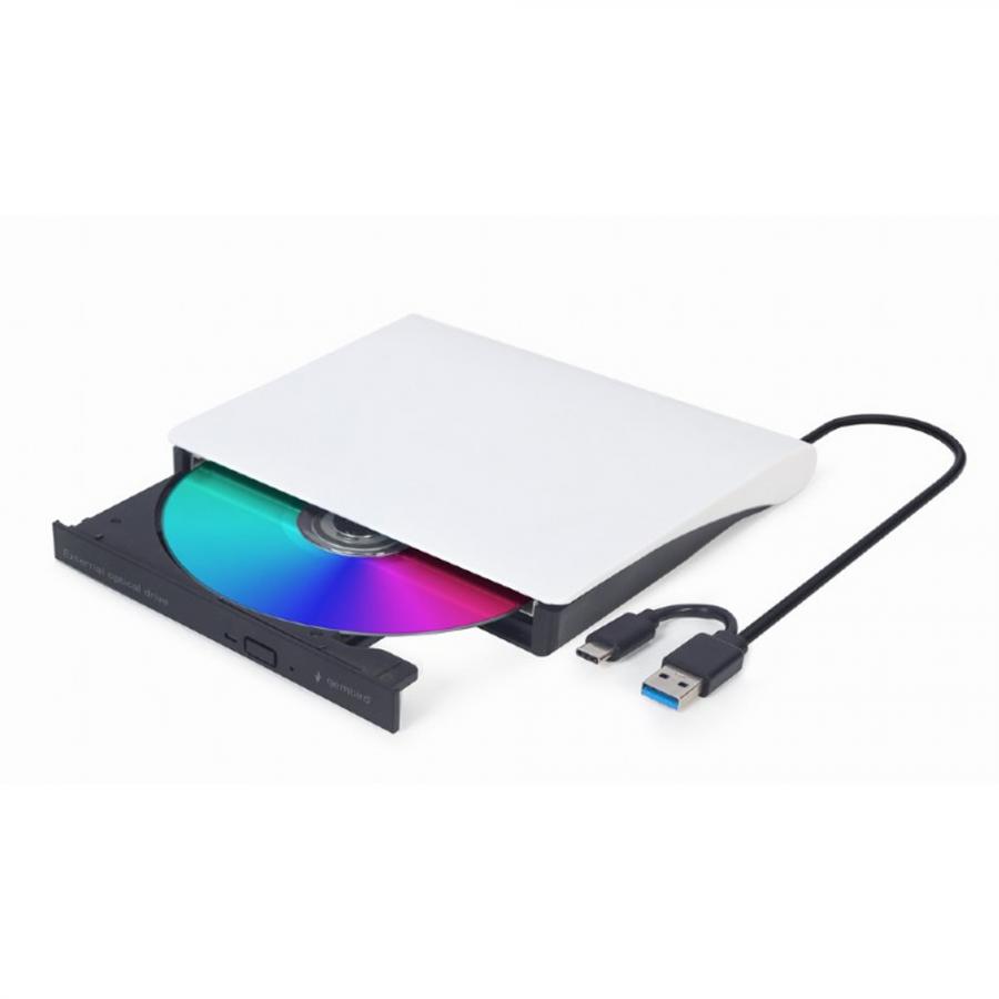 GEMBIRD EXTERNAL USB DVD DRIVE BLACK-WHITE