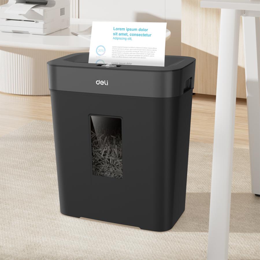 DELI P4 SMALL PAPER SHREDDER 15L BLACK