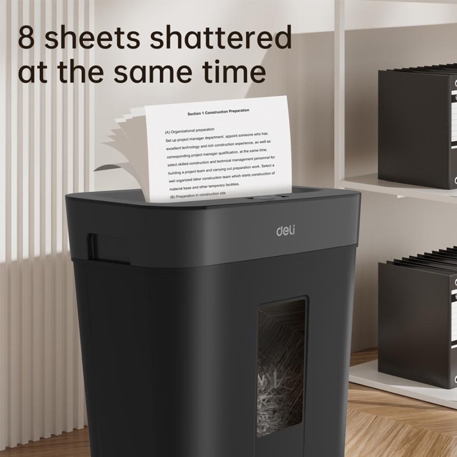 DELI P4 SMALL PAPER SHREDDER 15L BLACK