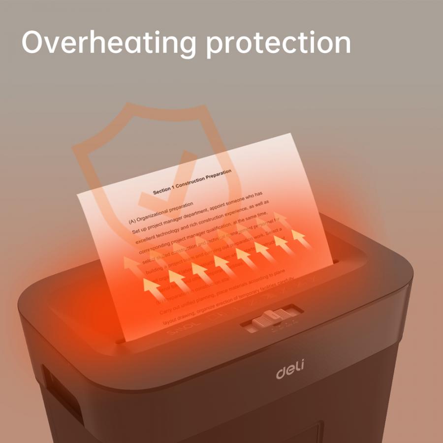 DELI P4 SMALL PAPER SHREDDER 15L BLACK