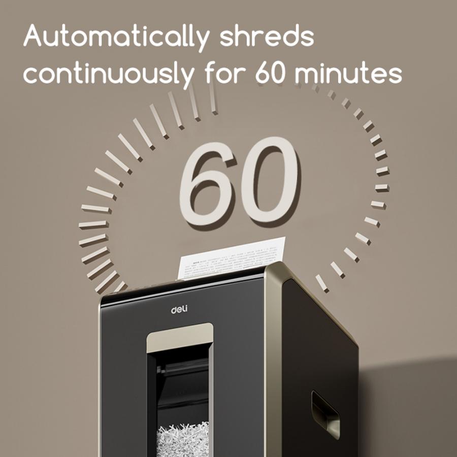 DELI P4 200 SHEETS AUTO FEED SHREDDER 32L BLACK