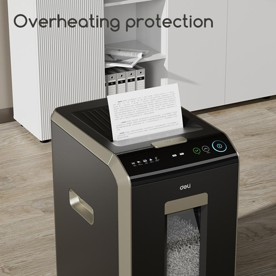 DELI P4 200 SHEETS AUTO FEED SHREDDER 32L BLACK