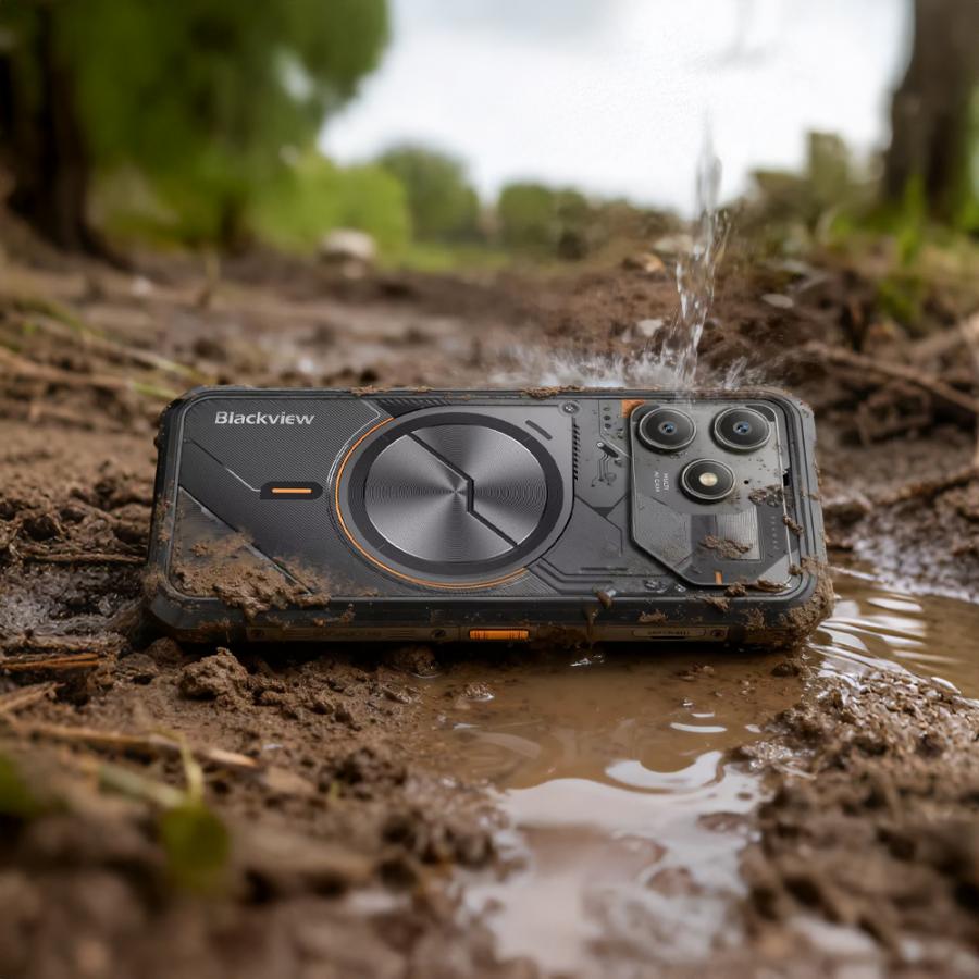 BLACKVIEW OCTA-CORE RUGGED PHONE 6.56' (6GB+128GB) NFC ANDROID 16 WITH PROTECTIVE CASE COSMIC BLACK