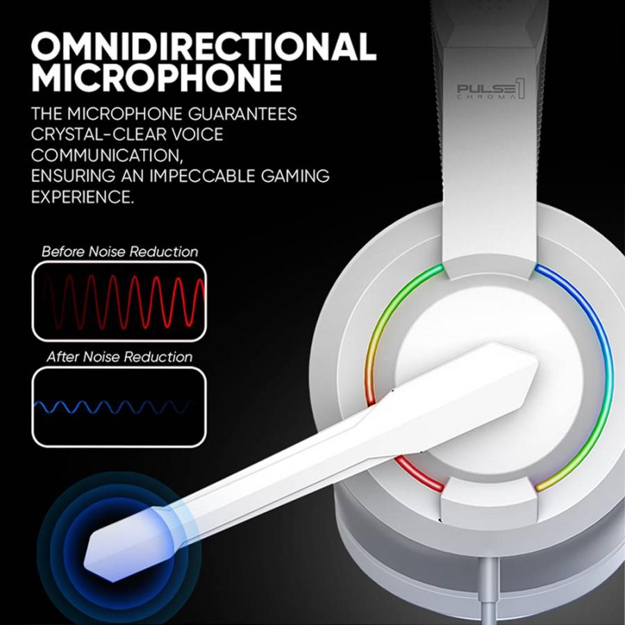 ARMMAGGEDDON GAMING HEADSET RGB 2.1 PULSE 1 CHROMA WHITE