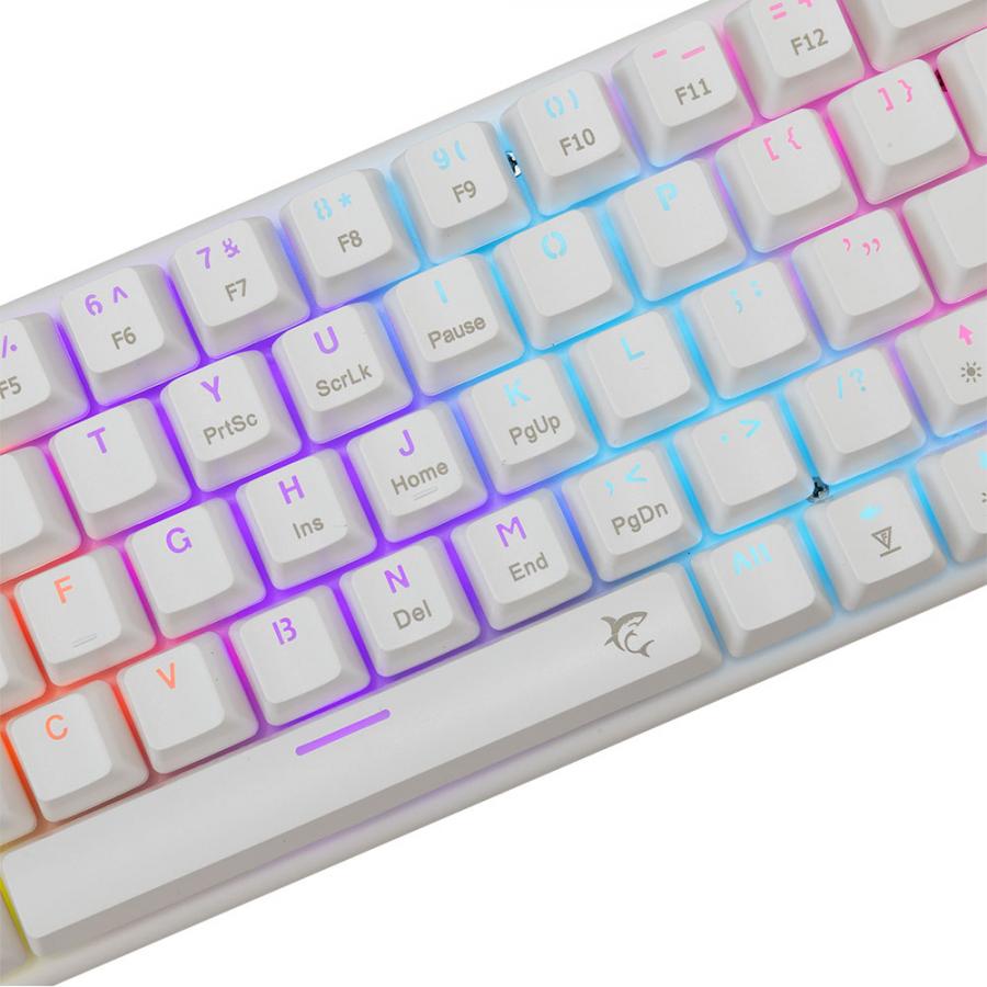 WHITE SHARK MECHANICAL KEYBOARD GK-002221V2 US BLUE SWITCH WAKIZASHI-2 WHITE