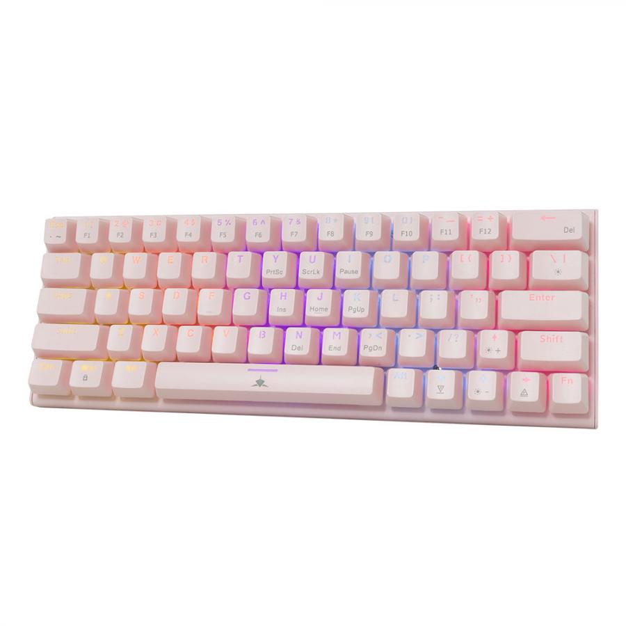 WHITE SHARK MECHANICAL KEYBOARD GK-002421V2 US BLUE SWITCH WAKIZASHI-2 PINK