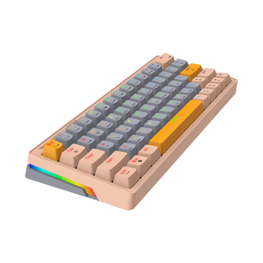 ARMAGGEDDON TRIMODE MECH RGB KEYBOARD LINEAR 63KEYS GMK-100 AUTUMN