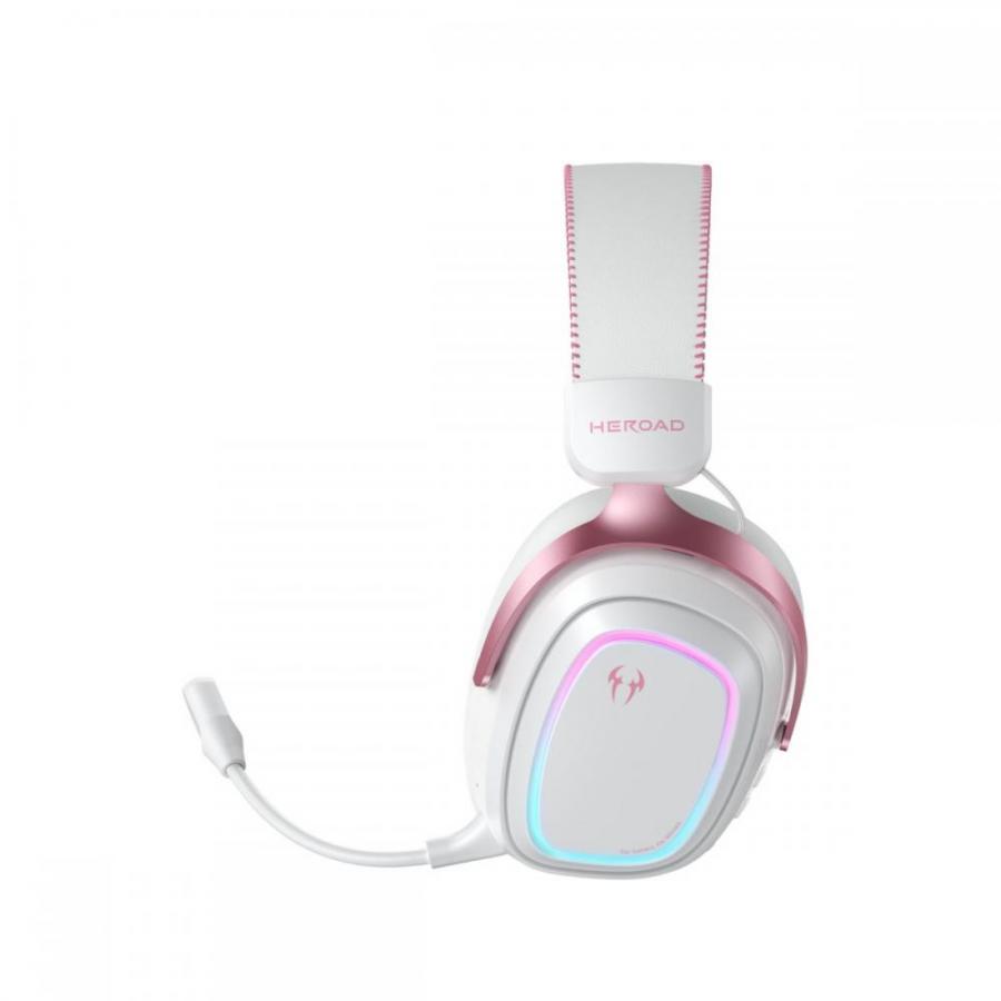QCY Heroad GT2 Pink Wired/Wireless/BT/3.5jack/USB-C THX Gaming Headset PS4/PS5/PC