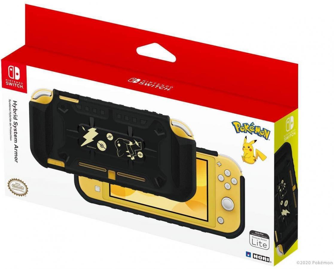 HORI (NS2-077U) HYBRID SYSTEM ARMOR (PIKACHU BLACK & GOLD) - FOR SWITCH LITE   