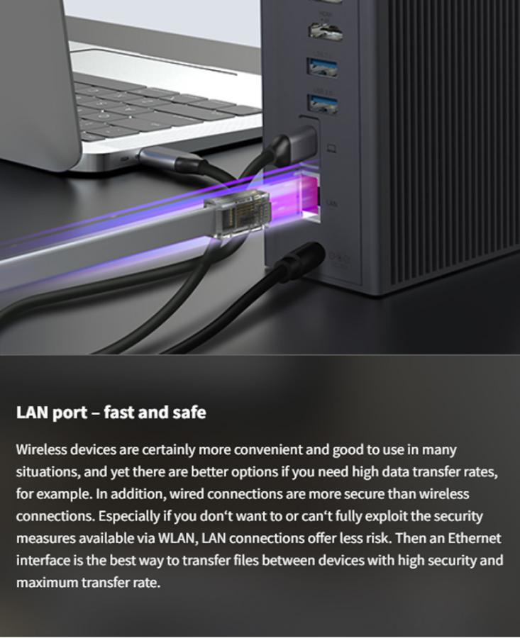 ICY BOX 14 IN 1 USB/TYPE-C DOCK WITH TRIPLE VIDEO OUTPUT