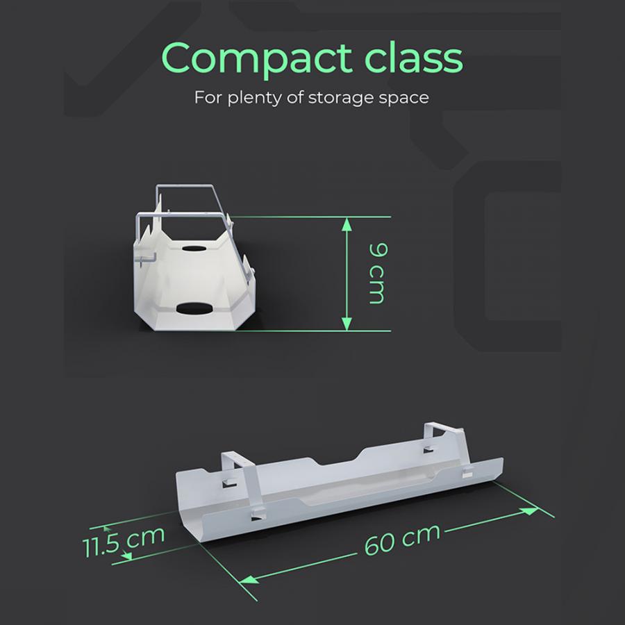 ICY BOX CABLE MANAGEMENT TRAY FOR DESKS WHITE