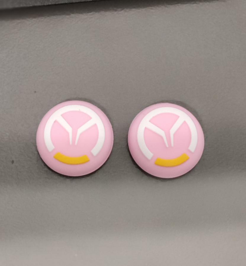 Thumb Grips Overwatch For PS4/PS5/XONE/XBSX/PS3/X360 2pcs Bulk NEW (Pink)