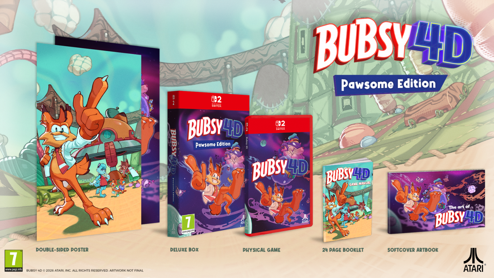 Bubsy 4D Pawsome Edition Nintendo Switch 2 NEW 