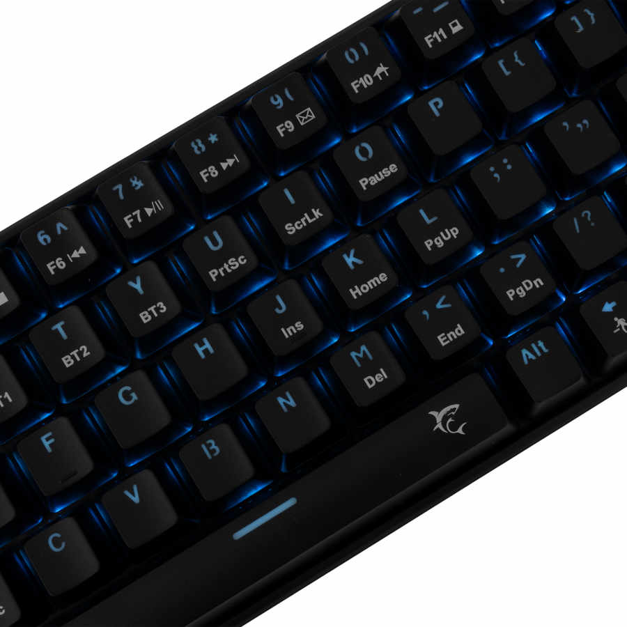WHITE SHARK WIRELESS/BT/TYPE-C MECHANICAL KEYBOARD RED SWITCH GK-003111 US BLACK