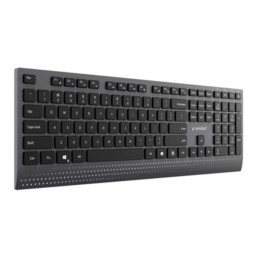 GEMBIRD SLIM WIRED MULTIMEDIA KEYBOARD WITH TYPE-C ADAPTER US LAYOUT BLACK