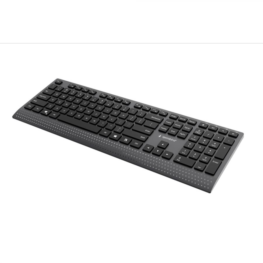 GEMBIRD SLIM WIRED MULTIMEDIA KEYBOARD WITH TYPE-C ADAPTER US LAYOUT BLACK
