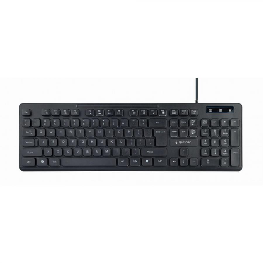 GEMBIRD RAINBOW BACKLIGHT MULTIMEDIA KEYBOARD US LAYOUT BLACK