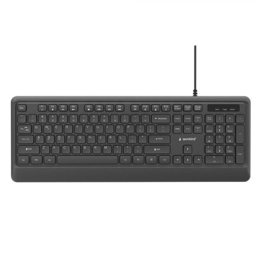 GEMBIRD SLIM WIRED BACKLIGHT KEYBOARD BLACK US LAYOUT