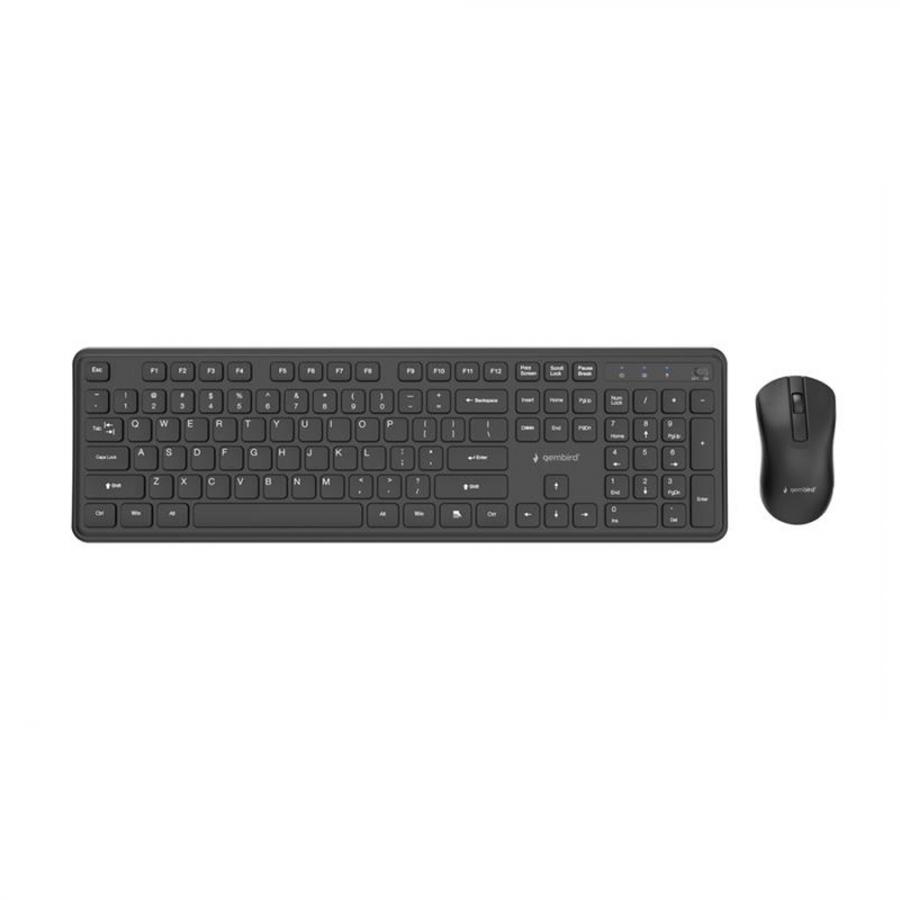 GEMBIRD SLIM PRO BUSINESS WIRELESS DESKTOP SET US LAYOUT BLACK