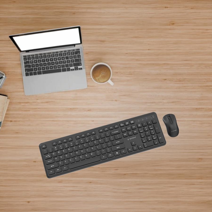 GEMBIRD SLIM PRO BUSINESS WIRELESS DESKTOP SET US LAYOUT BLACK