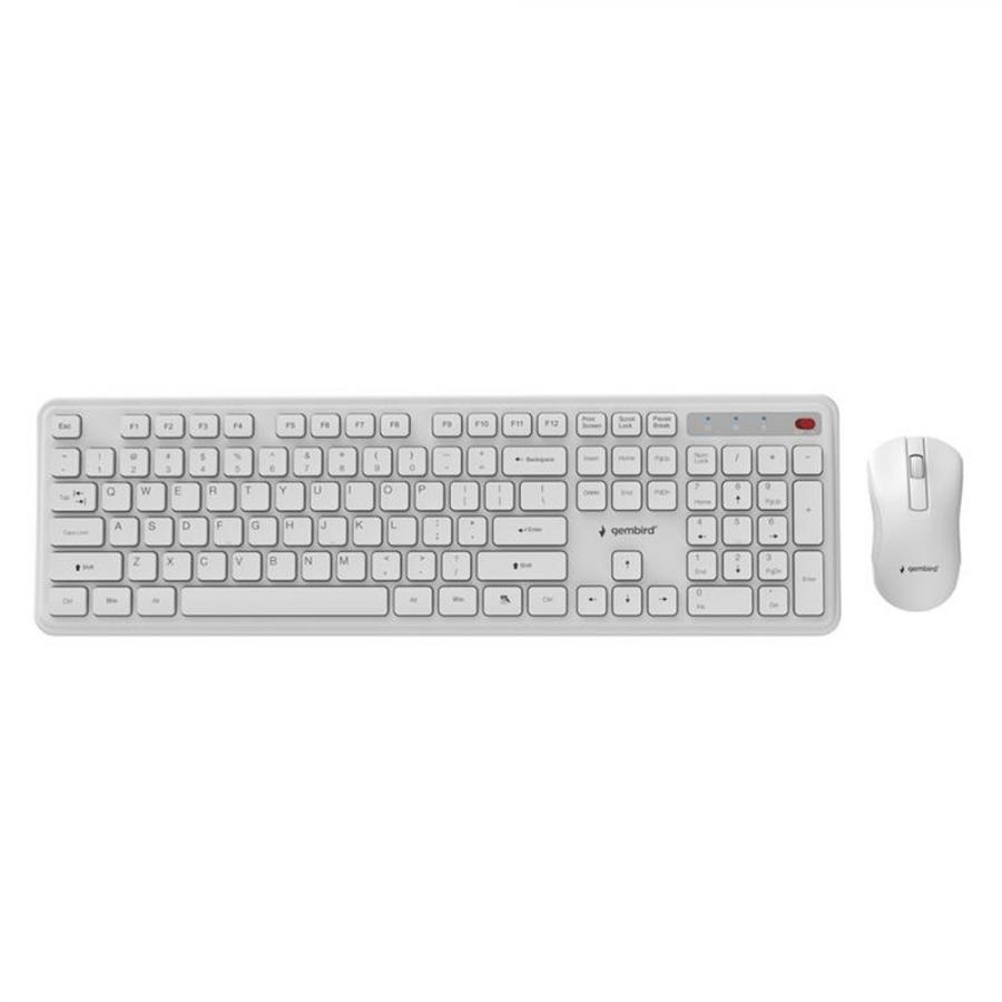 GEMBIRD SLIM PRO BUSINESS WIRELESS DESKTOP SET US LAYOUT WHITE