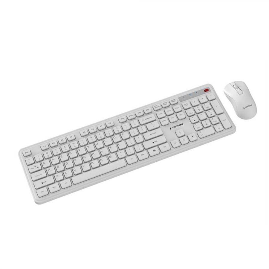 GEMBIRD SLIM PRO BUSINESS WIRELESS DESKTOP SET US LAYOUT WHITE