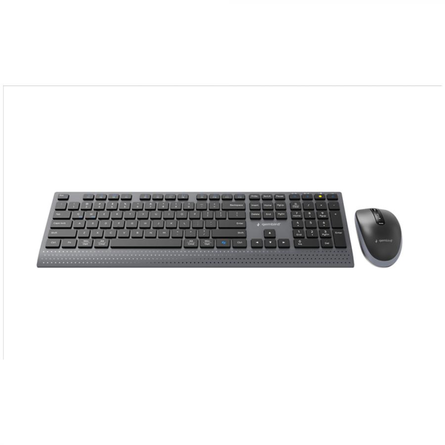 GEMBIRD DUAL-MODE SLIM WIRELESS DESKTOP SET 2.4G + BT US LAYOUT BLACK