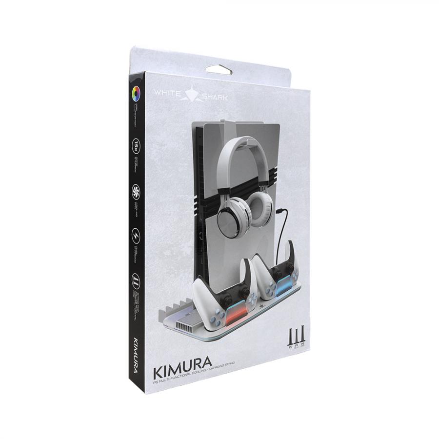 WHITE SHARK PS5 COOLING PAD PS5-DZ504 KIMURA PRO WHITE