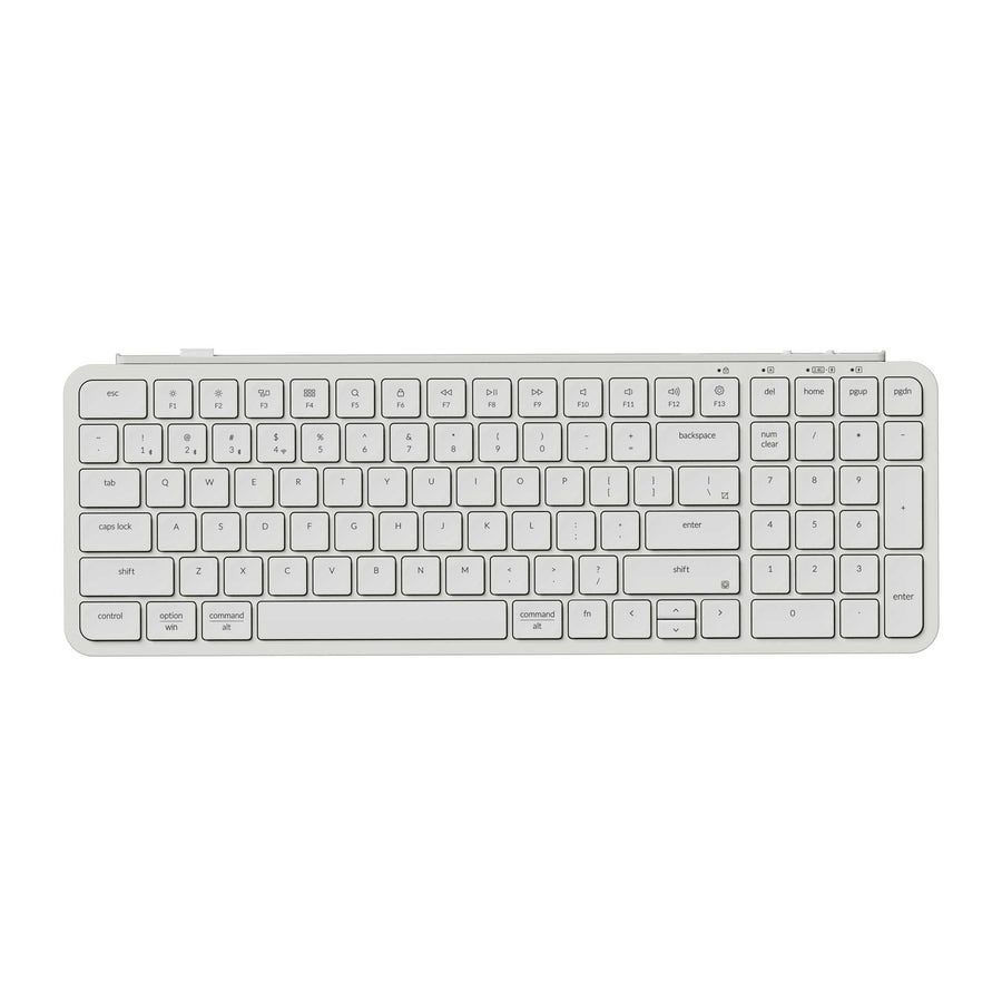 Keychron B2 Pro (B2P-K8) Ultraslim Mini Wireless BT Keyboard ZMK Online customize White 96% US Lay