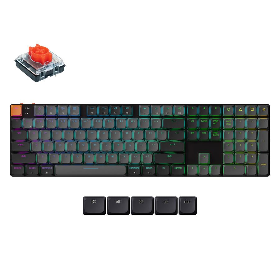 Keychron K5 V2 (K5X-B4) QMK Wireless Mechanical Keyboard Banana Switch RGB 100% US Layout