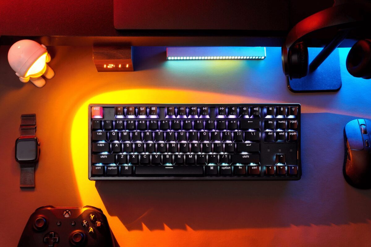 Keychron K8 V2 (K8X-J3) QMK Wireless Mechanical Keyboard Brown Switch HotSwap RGB 80% US Lay Alum