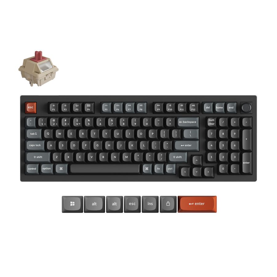 Keychron V5 Ultra (V5U-D1) QMK/VIA Wireless Custom Mechanical Keyboard Red Switch RGB 96% US