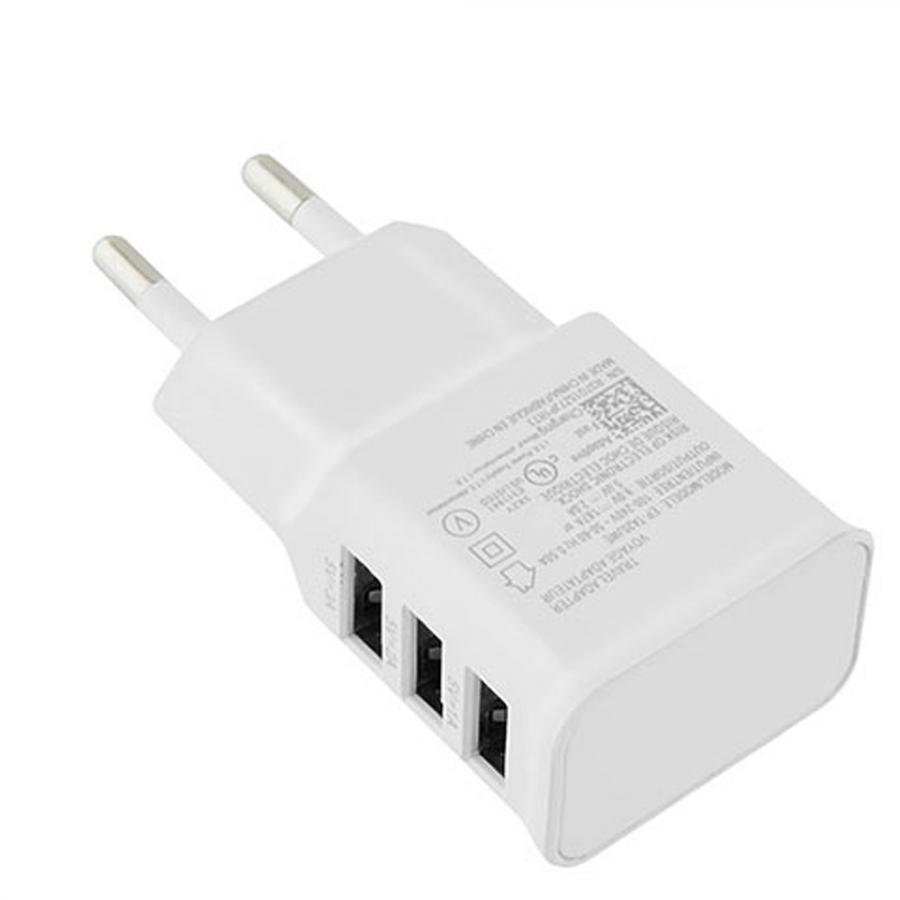LAMTECH 3xUSB CHARGER 2,1A WHITE