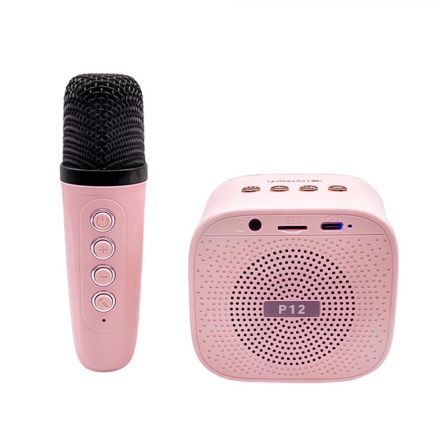LAMTECH BT5.4 RGB KID KARAOKE SPEAKER PINK WITH MIC HOPPEE
