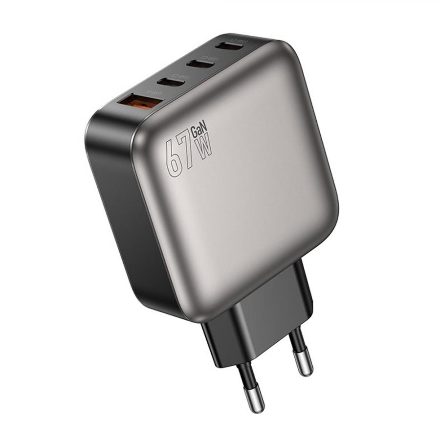 LAMTECH FOUR PORTS GaN CHARGER PD67W GREY