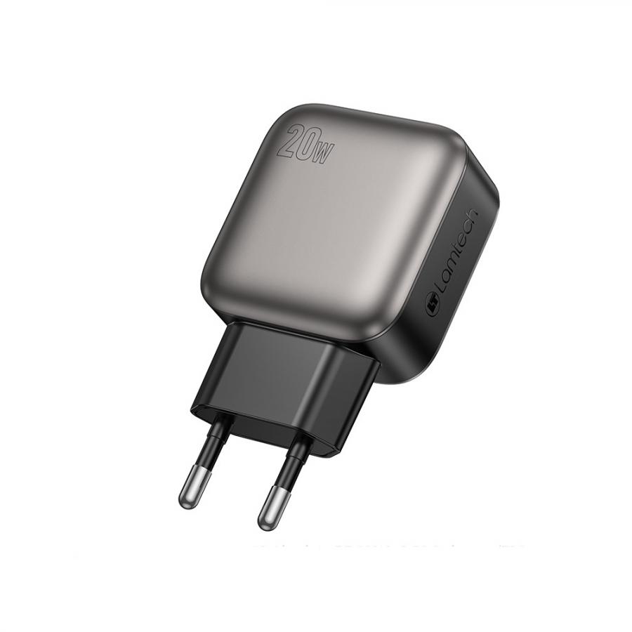 LAMTECH DUAL PORT QC3.0 CHARGER PD20W GREY